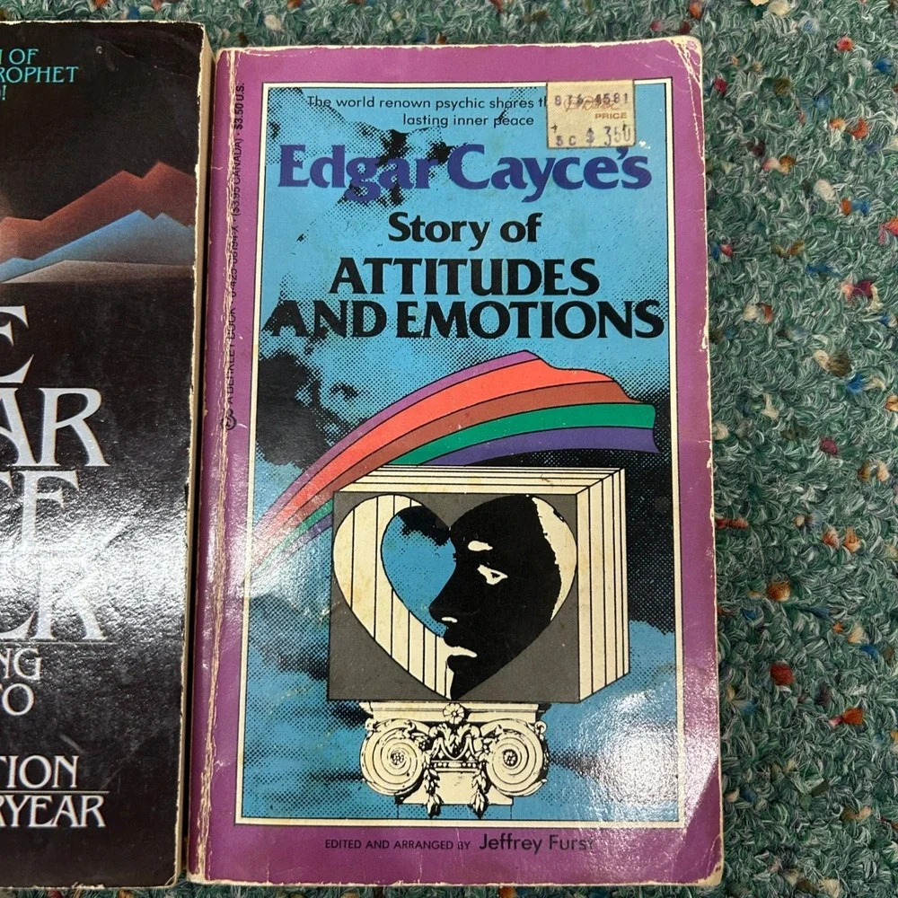 Edgar Cayce Vintage Paperback 3 Books Black Purple Metaphysical New Age Occult